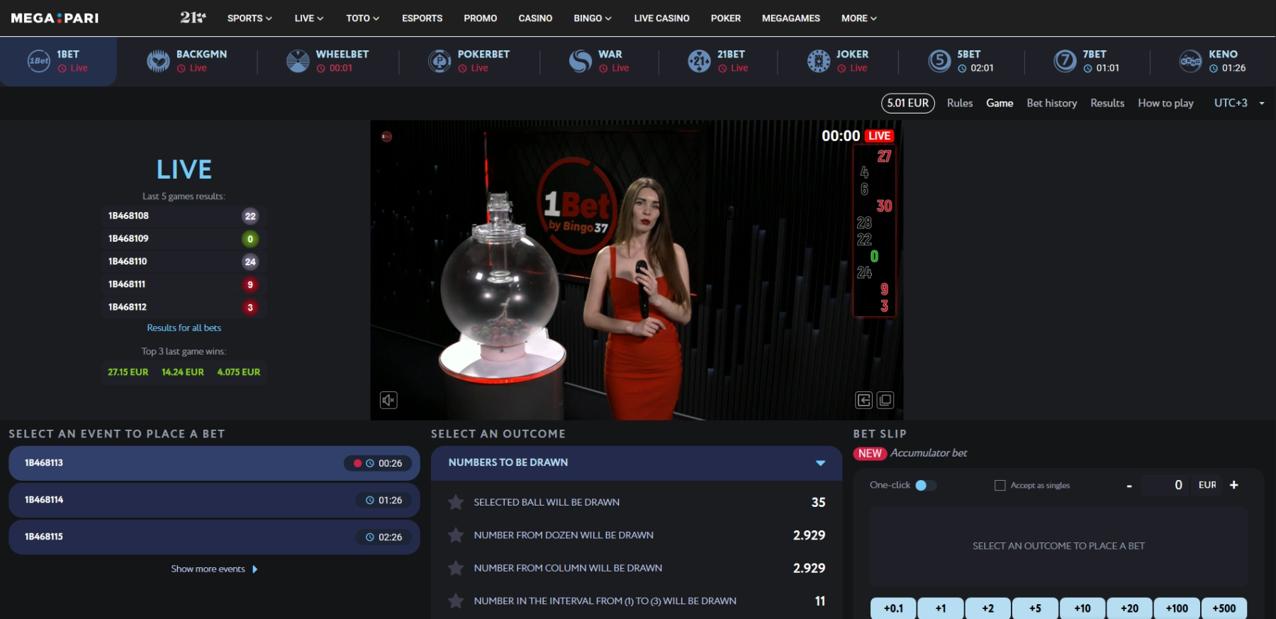 megapari tvbet pokerbet wheel bet 21bet joker war 5bet