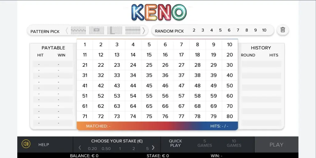 keno funciones