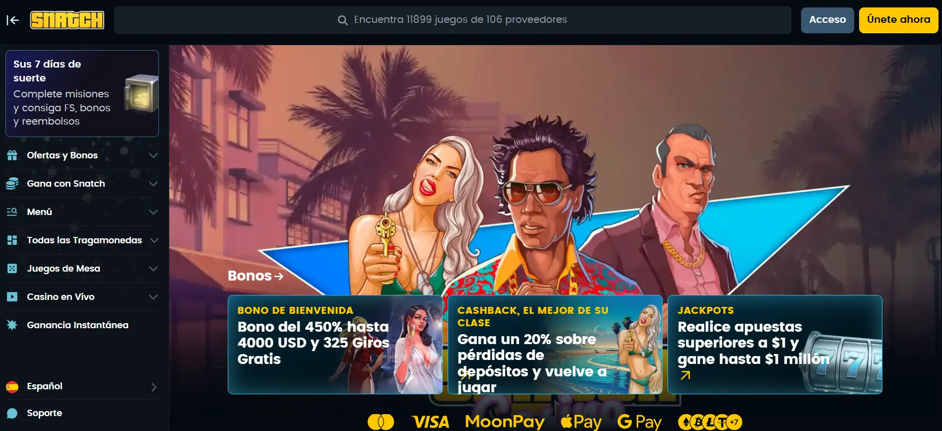 Experiencia de Usuario resena-de-snatch-casino
